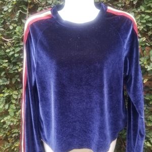 Velour bell sleeves crop S